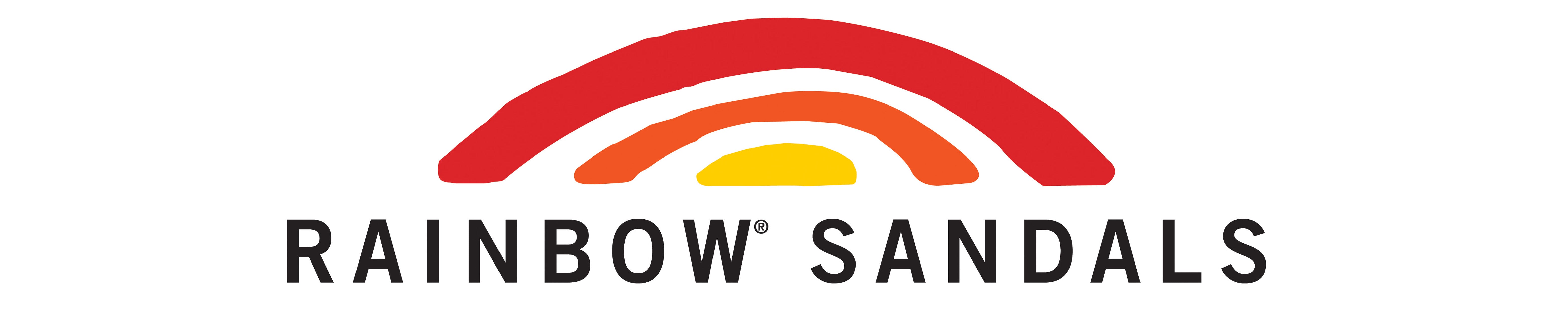 Rainbow store sandals logo